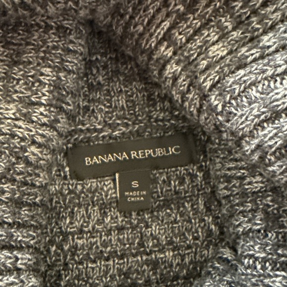 Banana Republic Blue Gray Sleeveless Turtleneck Sweater Tunic Size Small - Picture 9 of 9